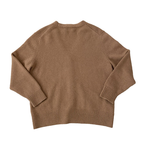 Aritzia Wilfred Parco Cashmere Cardigan Sweater M Saville Camel Preppy Luxury - Picture 5 of 11